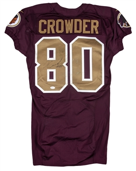 2016 Jamison Crowder Game Used and Signed Washington Redskins Home Jersey Used on 11/13/16 - 37 Yds. & a TD (MeiGray & JSA) 